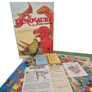 Vintage 1992 Aristoplay Dinosaur and Things Board Game Educational Kids Game